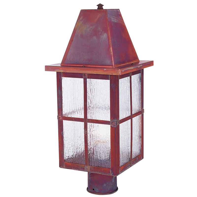 Arroyo HP-8RM-RC Hartford One Light Post Mount Raw Copper