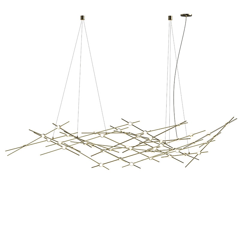 Constellation Ursa Major Satin Brass with White Optical Acrylic 3000K 10′ Adjustable Cord/Cable