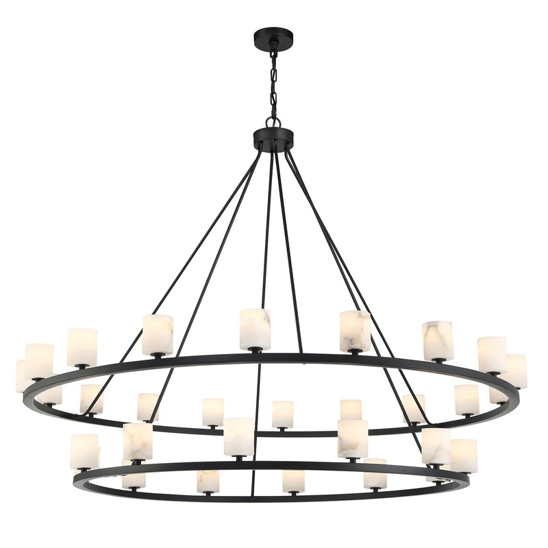 Crystorama ARA-10269-MK-ST Aragon LED Chandelier Matte Black