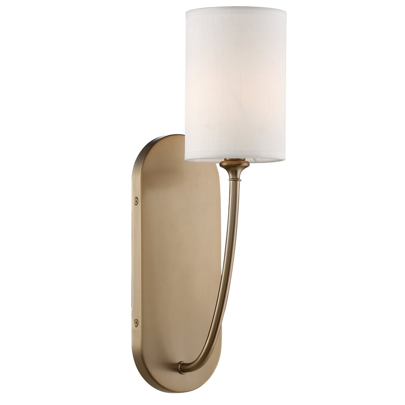 Crystorama PRE-461-VG Preston One Light Wall Sconce Vibrant Gold