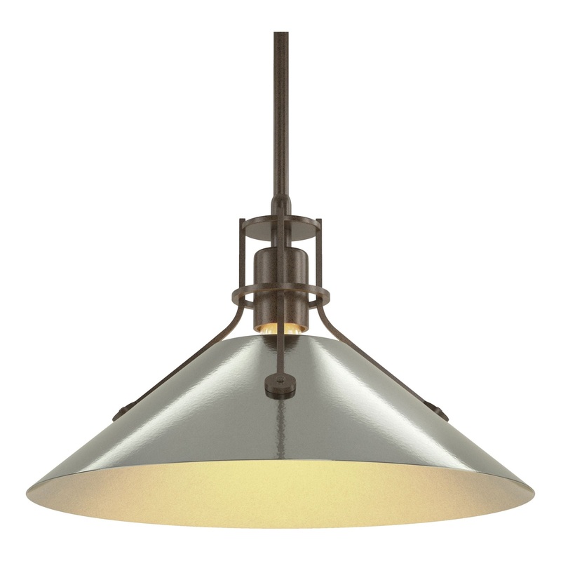 Henry Medium Steel Shade Pendant Bronze Sterling