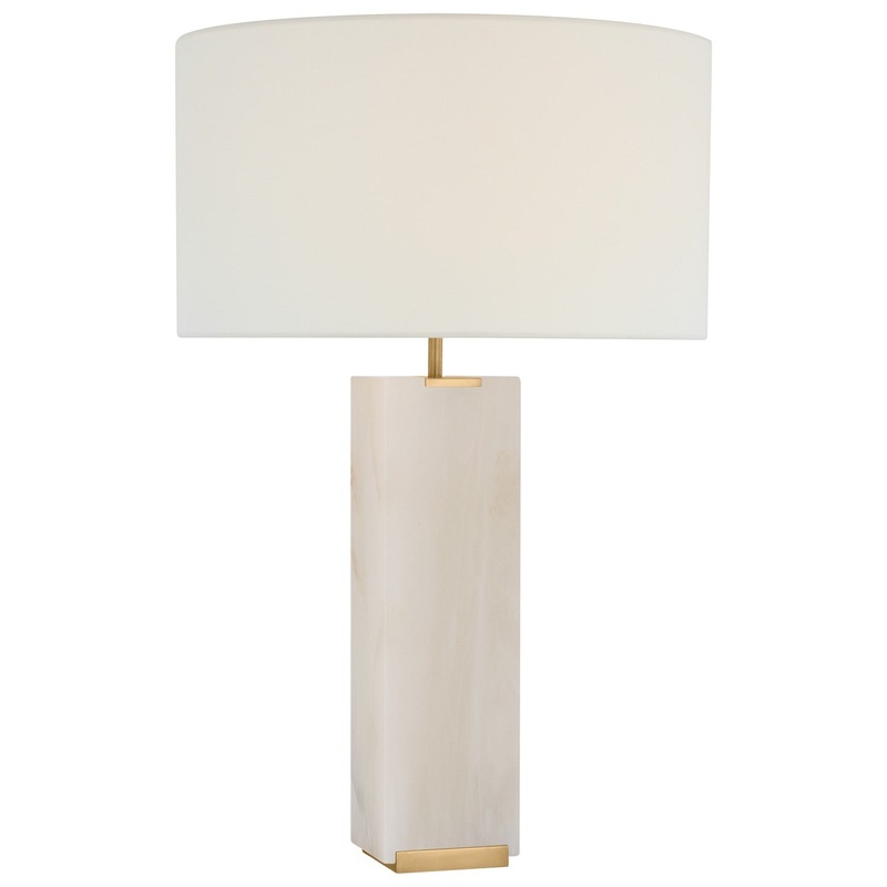 LED Table Lamp from the Matero Collection in Alabaster Finish by Visual Comfort Signature