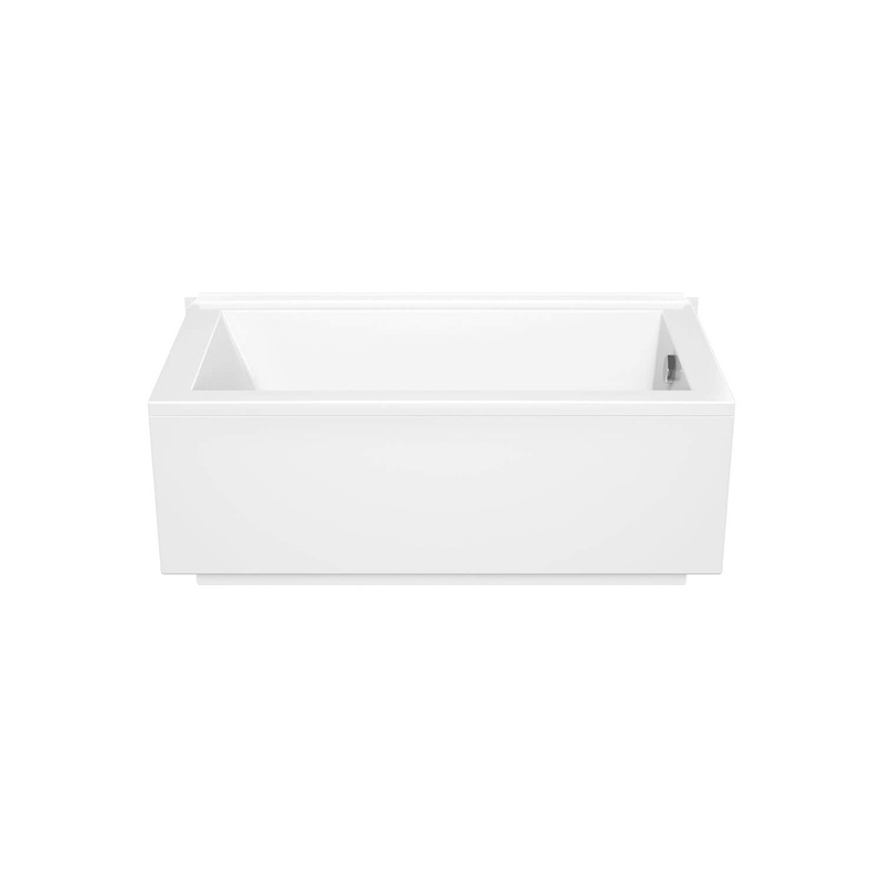 MAAX 410010-000-001-100 ModulR 6032 (Without Armrests) Acrylic Corner Right Left-Hand Drain Bathtub in White