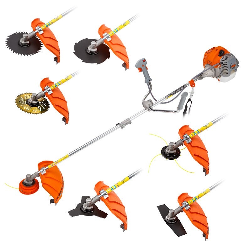 MTM 62cc 7in1 Brush Cutter Long Reach Garden Multi-Tool , Pole Trimmer, Hedge & Line Trimmer, 12″ Tree Trimming Pruning, 2 Extension Shafts