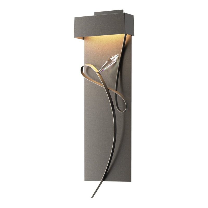 Rhapsody LED Sconce Dark Smoke Natural Iron