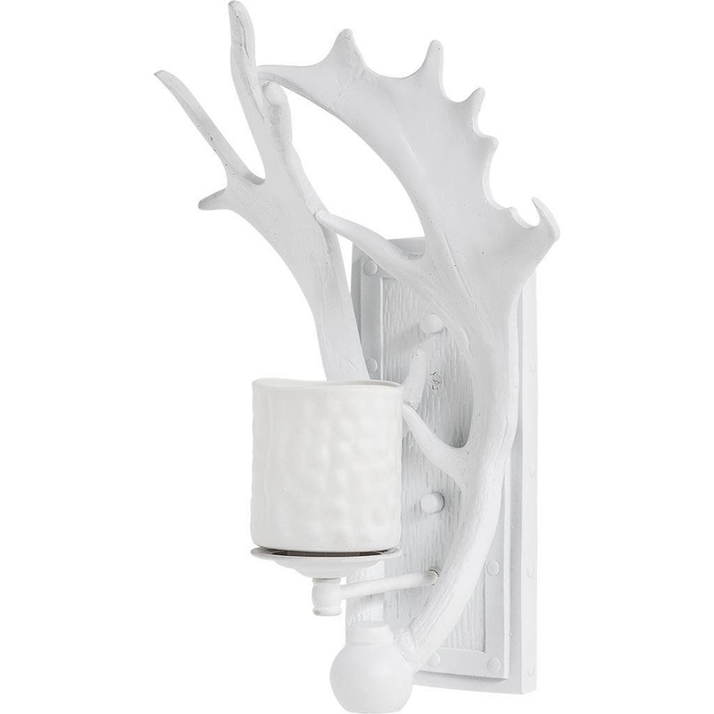 Rockland Wall Sconce White Resin