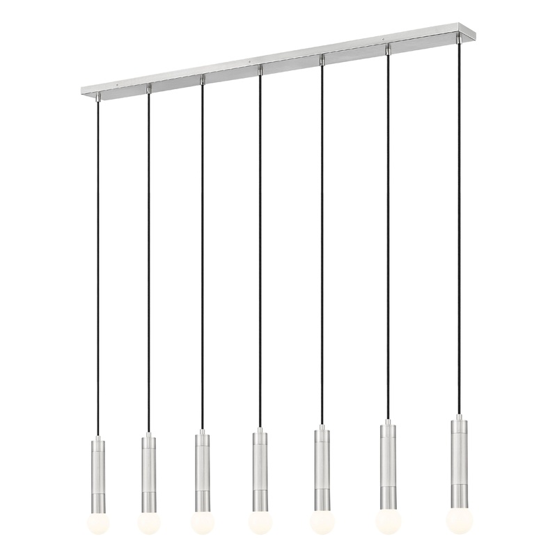 Stari 7-Light Linear Chandelier Brushed Nickel