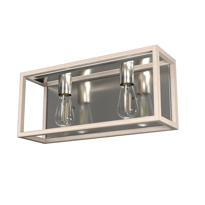 Two Light Vanity from the Squire Manor Collection in Brushed Nickel Finish by Hunter