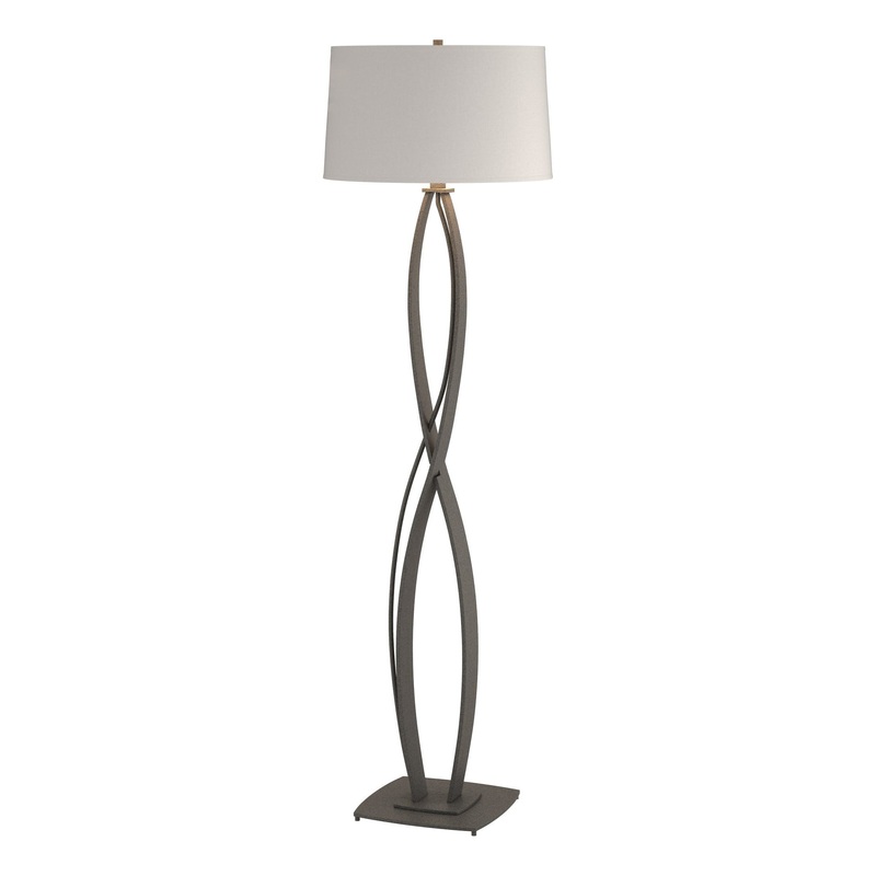 Almost Infinity Floor Lamp Natural Iron Flax Shade (SE)