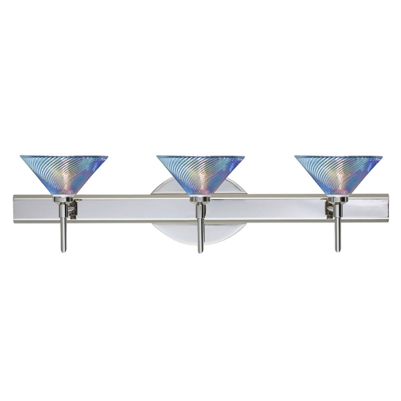 Besa 3SW-550493-CR Kona Three Light Wall Sconce Chrome (Discontinued)