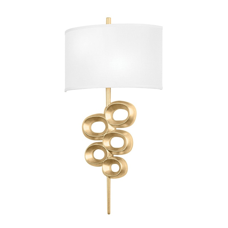 Corbett Lighting 450-16-VGL Tourmaline Two Light Wall Sconce Vintage Gold Leaf