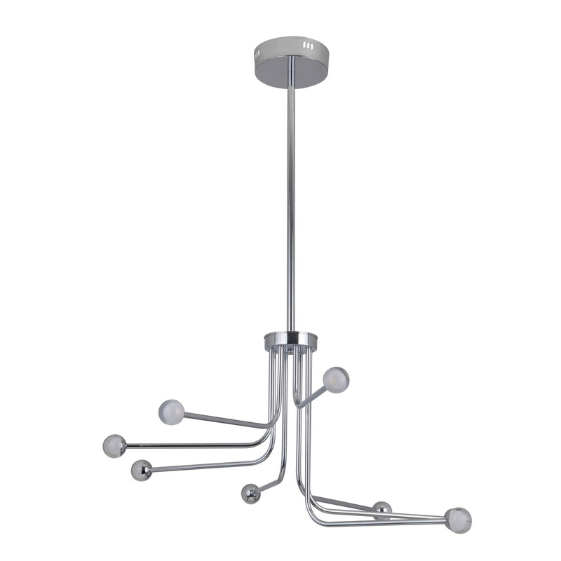 Craftmade 43028-CH-LED Solis LED Chandelier Chrome (Discontinued)