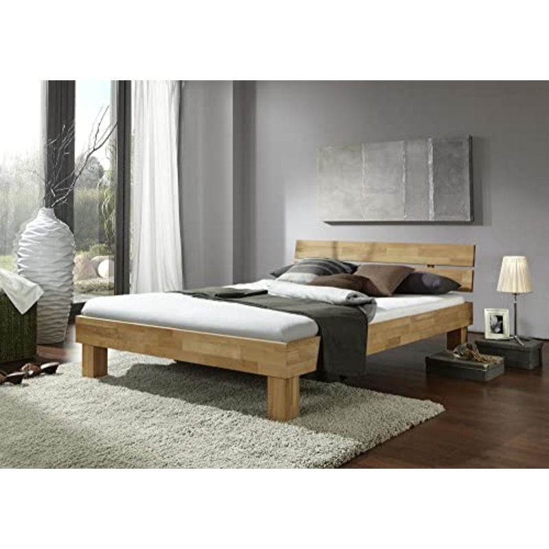 Futon Jenny – Letto in legno di quercia naturale, 90 x 200 cm
