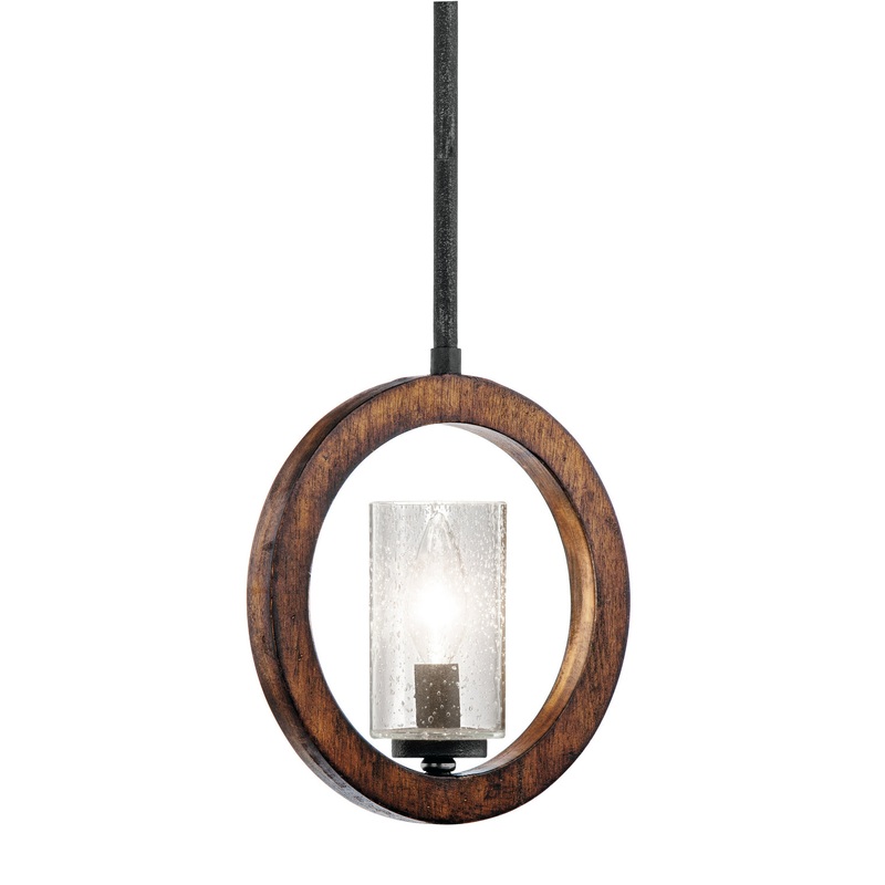 Kichler 43189AUB One Light Mini Pendant/Wall, Auburn Stained