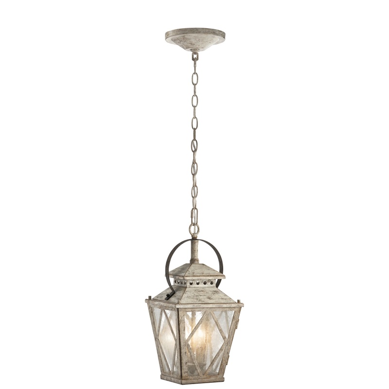 Kichler 43258DAW Two Light Pendant, Distressed Antique White