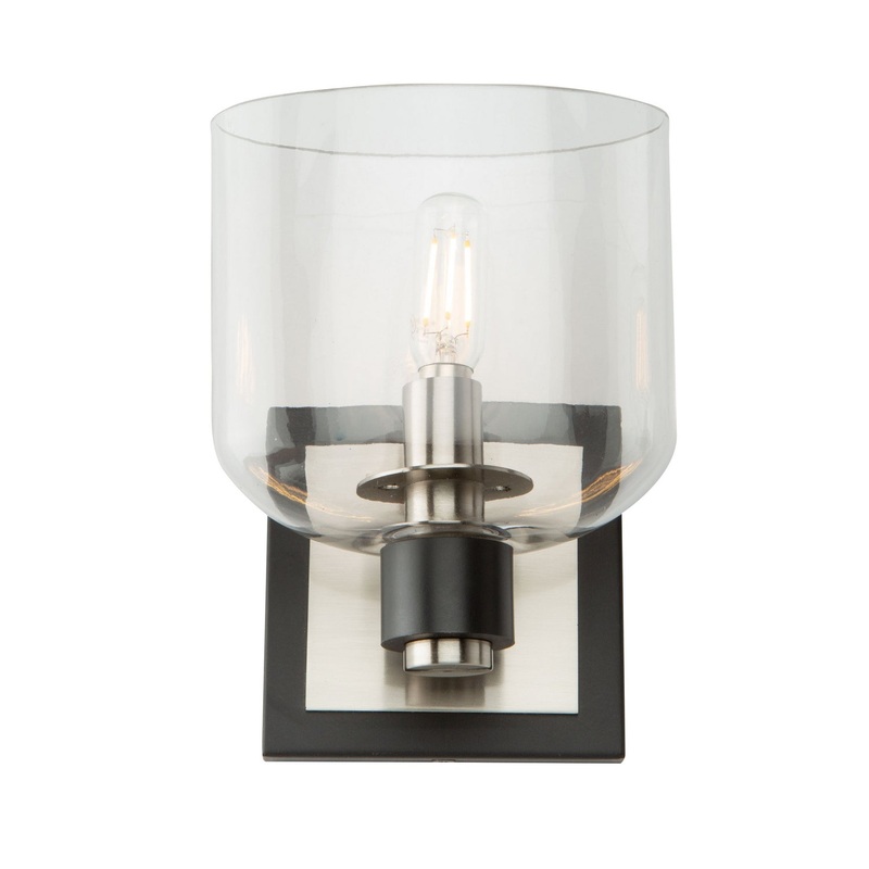 Lyndon Wall Sconce – Black and Brushed Nickel