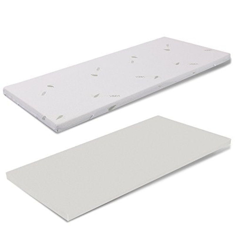 miasuite i sogni italiani Topper CORRETTORE in MEMORYFOAM per Materasso Singolo 90×190 Altezza 3 CM SFODERABILE Aloe Vera