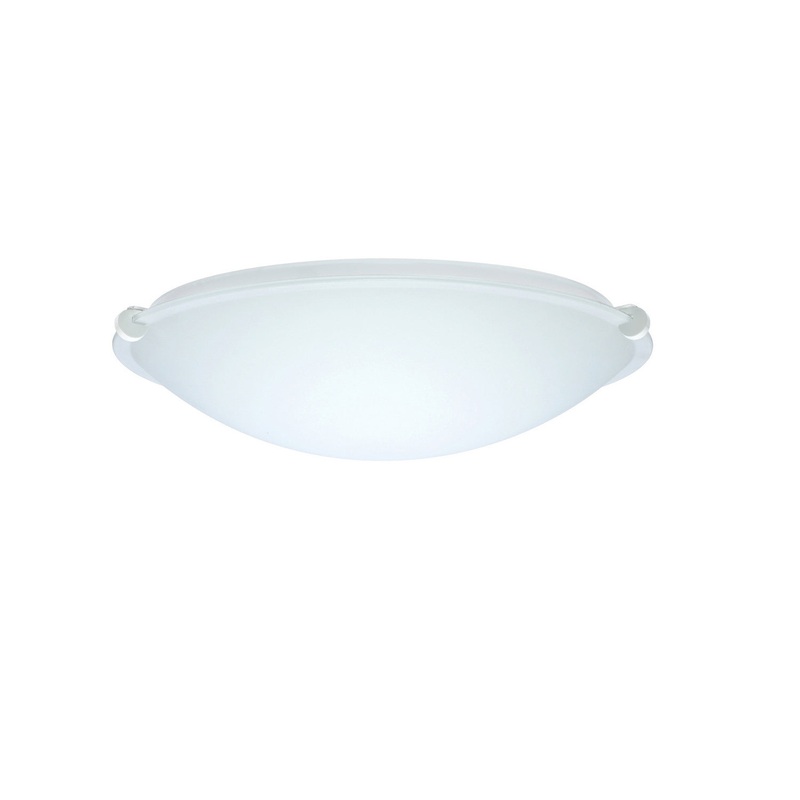 One Light Ceiling Mount from the Trio Collection in White Finish by Besa
