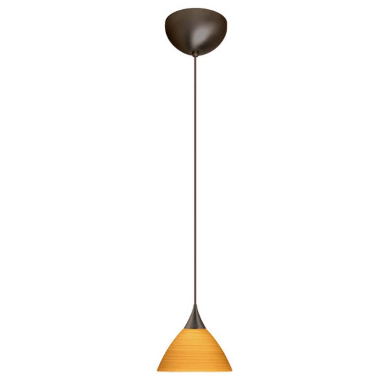 Besa 1XC-1743OK-BR Domi One Light Pendant Bronze