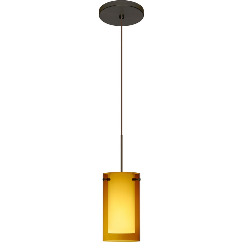 Besa 1XT-G44007-BR Pahu One Light Pendant Bronze