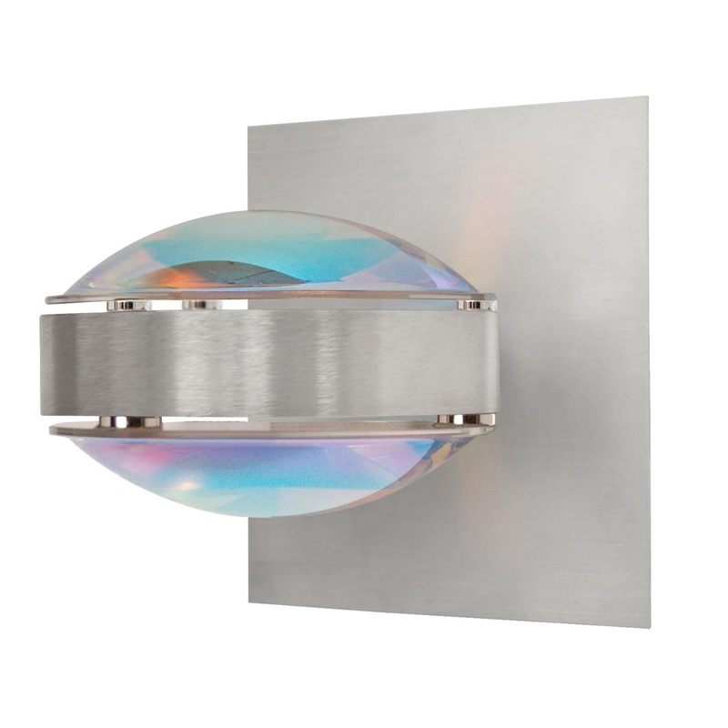 Besa OPTOS1W-CDCD-BA Optos One Light Wall Sconce Brushed Aluminum