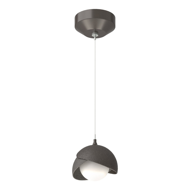 Brooklyn Double Shade Low Voltage Mini Pendant Oil Rubbed Bronze Natural Iron