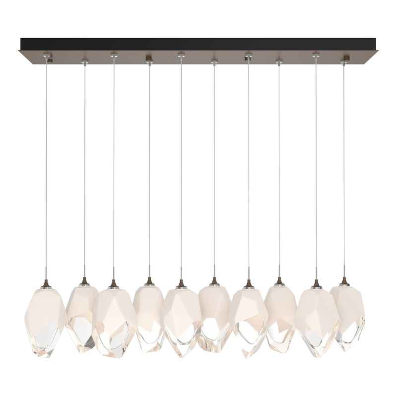 Chrysalis 10-Light Large Crystal Pendant Bronze White Crystal (WP)