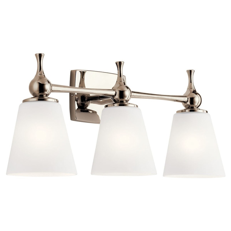 Kichler 55092PN Three Light Bath, Polished Nickel