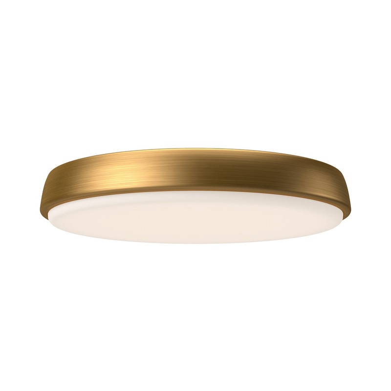 LED Flush Mount from the Laval Collection in Aged Gold Finish by Alora