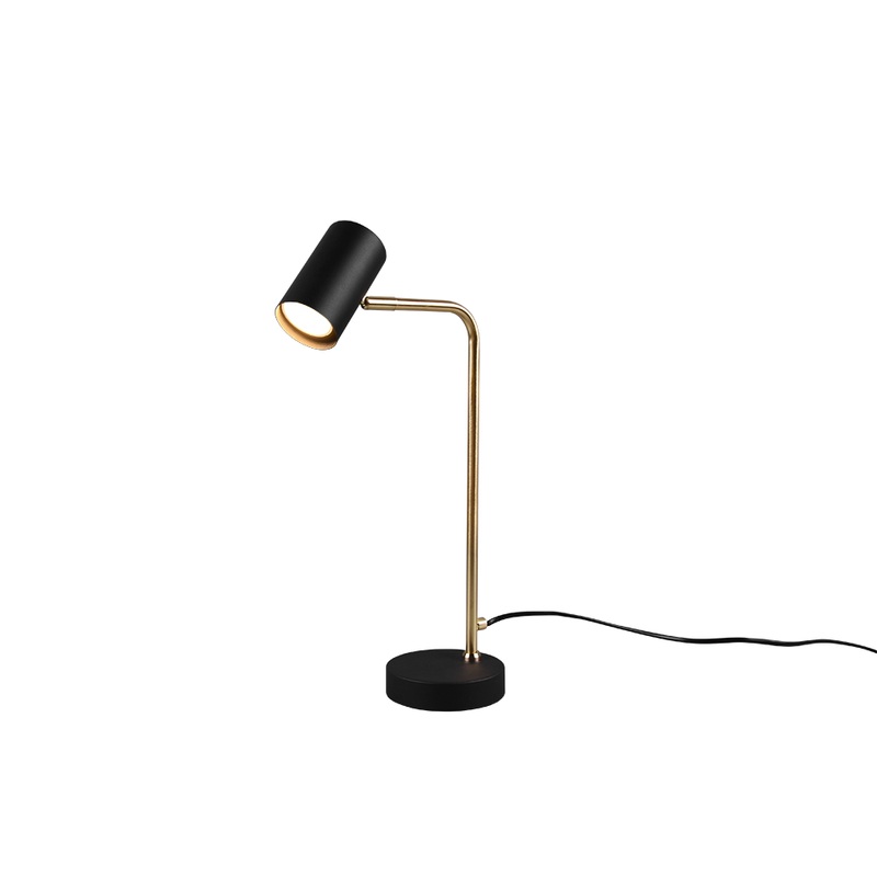 Marley 1-Light Table Lamp Matte Black And Brass