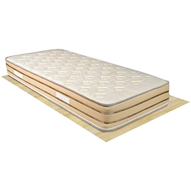 Materasso singolo a molle in acciaio temperato 80×190 CORF altezza 23cm, con supporto perimetrale rinforzato, materasso rigido anche per pesi importanti