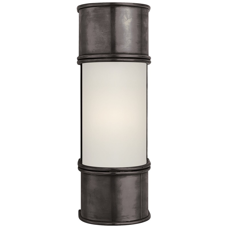 One Light Bath Sconce from the Oxford Collection in Bronze Finish by Visual Comfort Signature