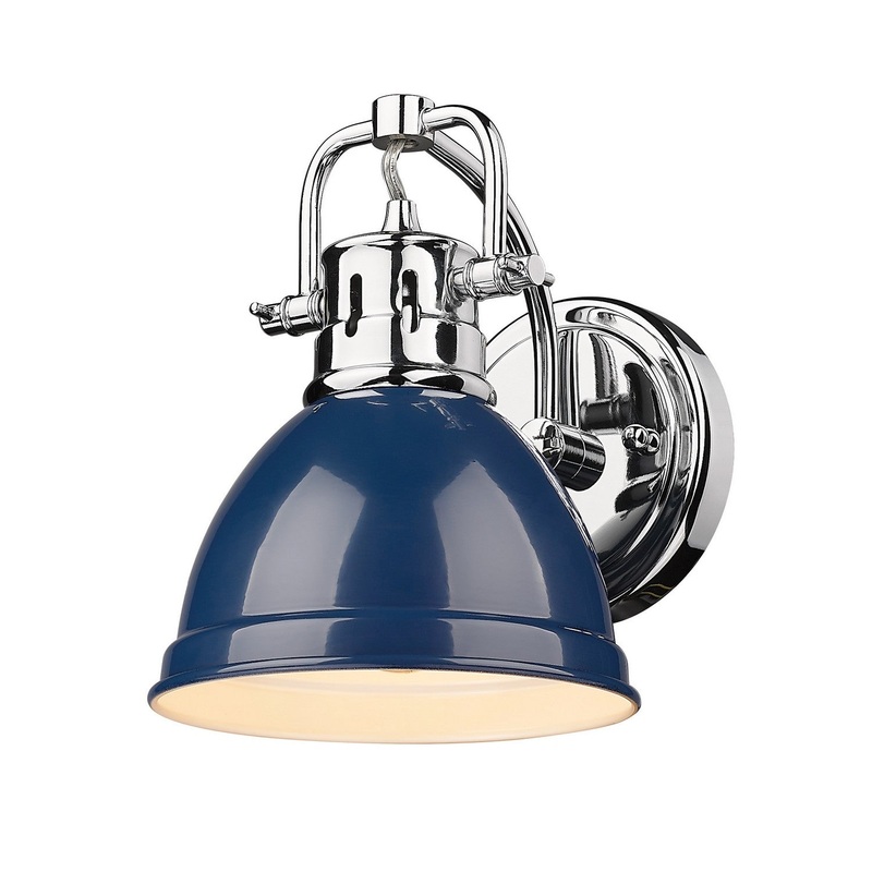 One Light Bath Vanity from the Duncan CH Collection in Chrome Finish by Golden