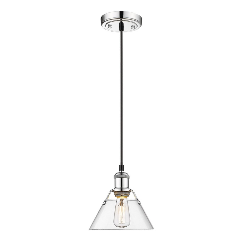 One Light Mini Pendant from the Orwell Collection in Chrome Finish by Golden