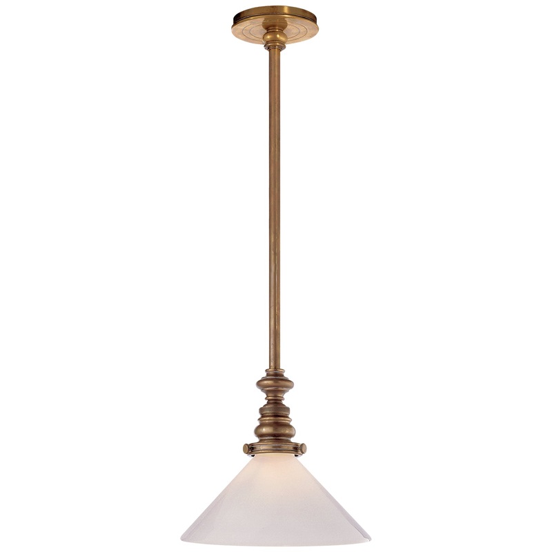 One Light Pendant from the Boston Collection in Hand-Rubbed Antique Brass Finish by Visual Comfort Signature