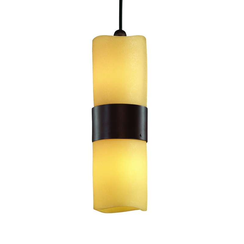 Pendant from the CandleAria Collection in Dark Bronze Finish by Justice Designs