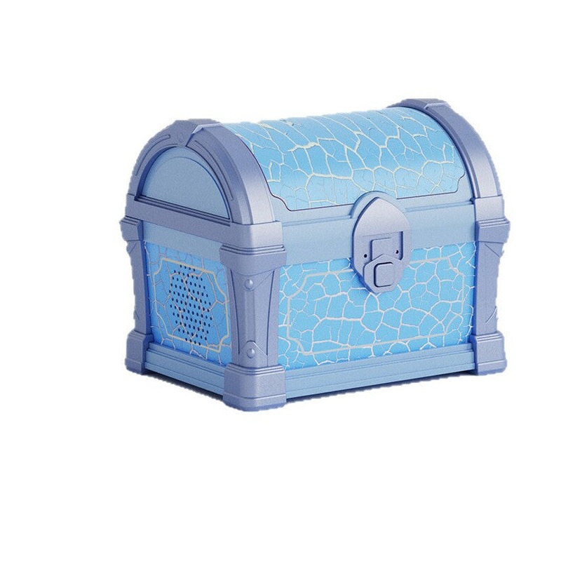 Treasure Chest Projection Lamp with Bluetooth Speaker and Mood Light, Blue