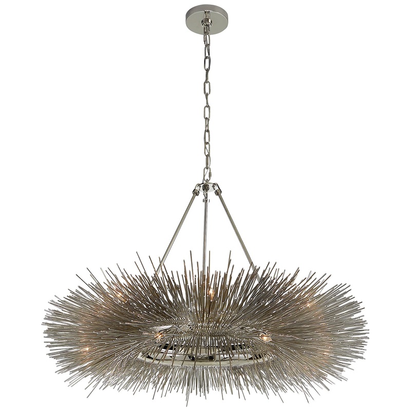 16 Light Chandelier from the Strada Collection in Polished Nickel Finish by Visual Comfort Signature
