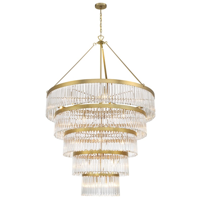 30 Light Chandelier from the Emory Collection in Modern Gold Finish by Crystorama