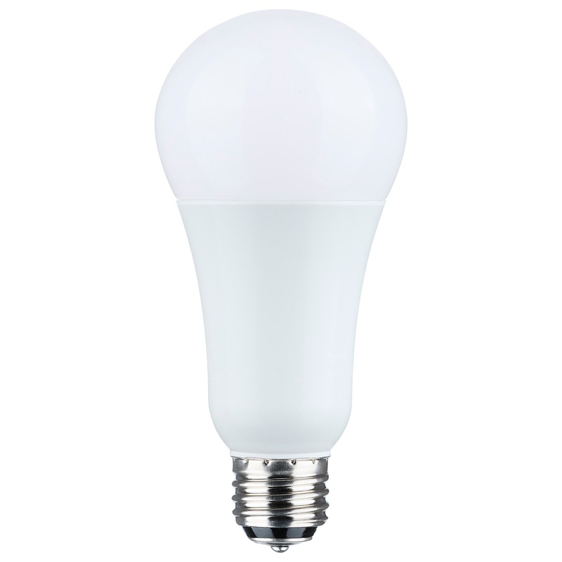 5/14/20 Watt A21 LED – 3-Way Lamp – White Finish – 4000K CCT – Medium Double Contact Base – 120 Volt by Satco