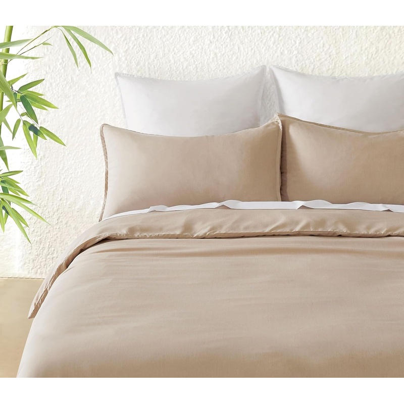 Bamboo Microfibre Quilt Cover Set – Linen – King