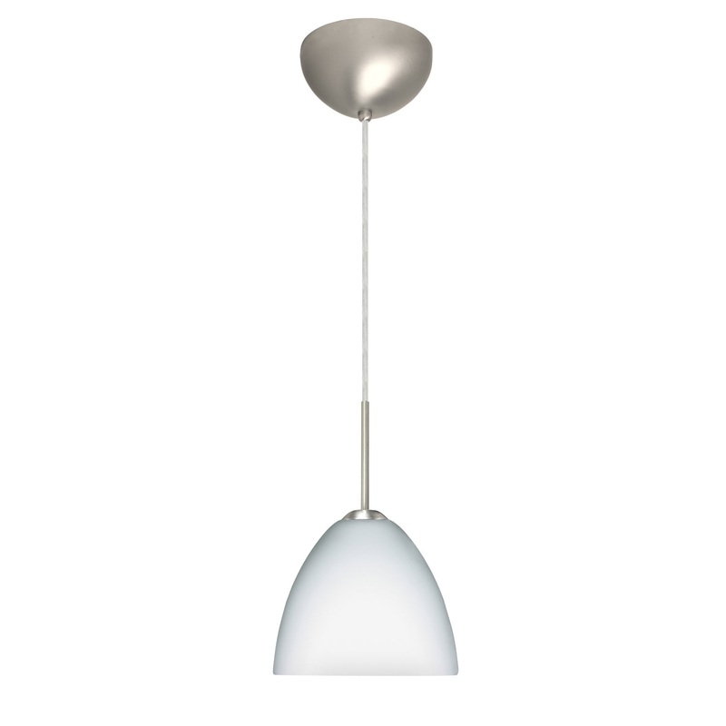 Besa 1BC-757207-HAL-SN Sasha One Light Pendant Satin Nickel