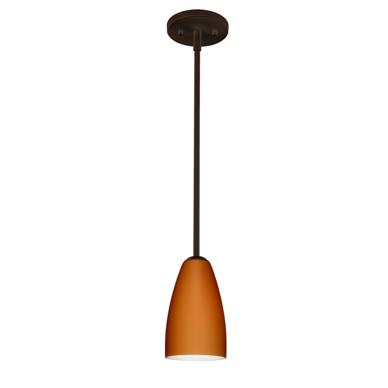 Besa 1TT-151180-LED-BR Riva One Light Pendant Bronze