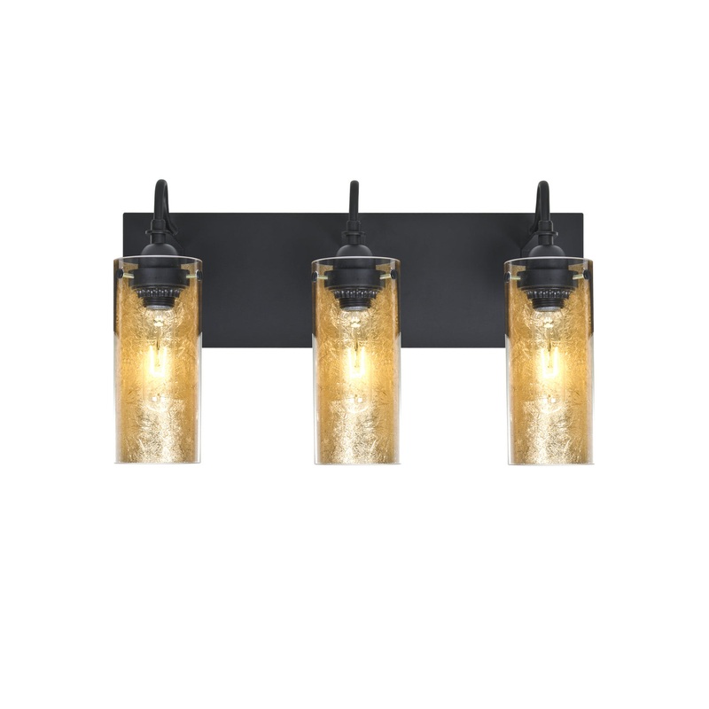 Besa 3WG-DUKEGF-BK Duke Three Light Wall Sconce Black