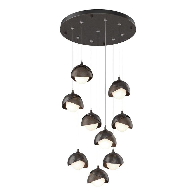 Brooklyn 9-Light Double Shade Pendant Oil Rubbed Bronze Bronze