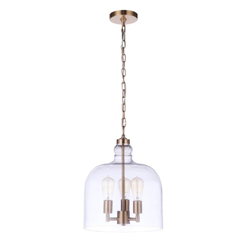 Craftmade P975SB3 Jackson Three Light Pendant Satin Brass
