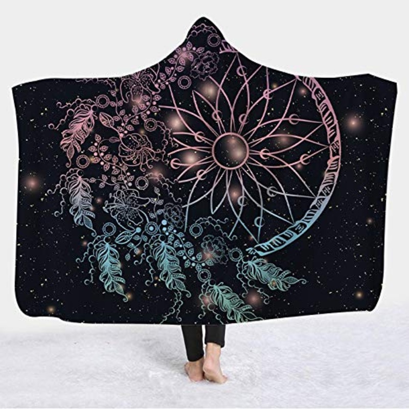 Dream Dream Net Cover Coperta Coperta con Cappuccio Coperta con Cappuccio Coperta con Coperta climatizzata aderidata Yangdandan0710. (Color : C Section, Size : 120130)