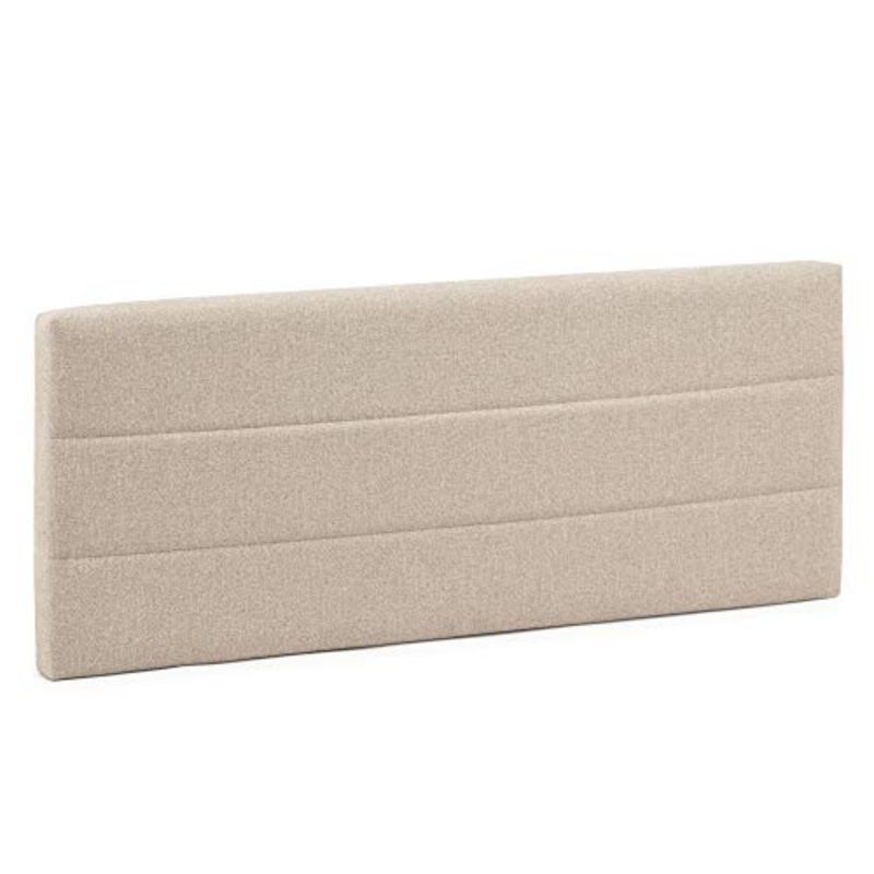 marcKonfort Testiera Rivestita in Tela Miconos 160×60 cm Color Beige, Imbottita con Spuma, rifinita con Effetto capitonn, 8 cm di Spessore, Include Hardware per Il Fissaggio alla Parete