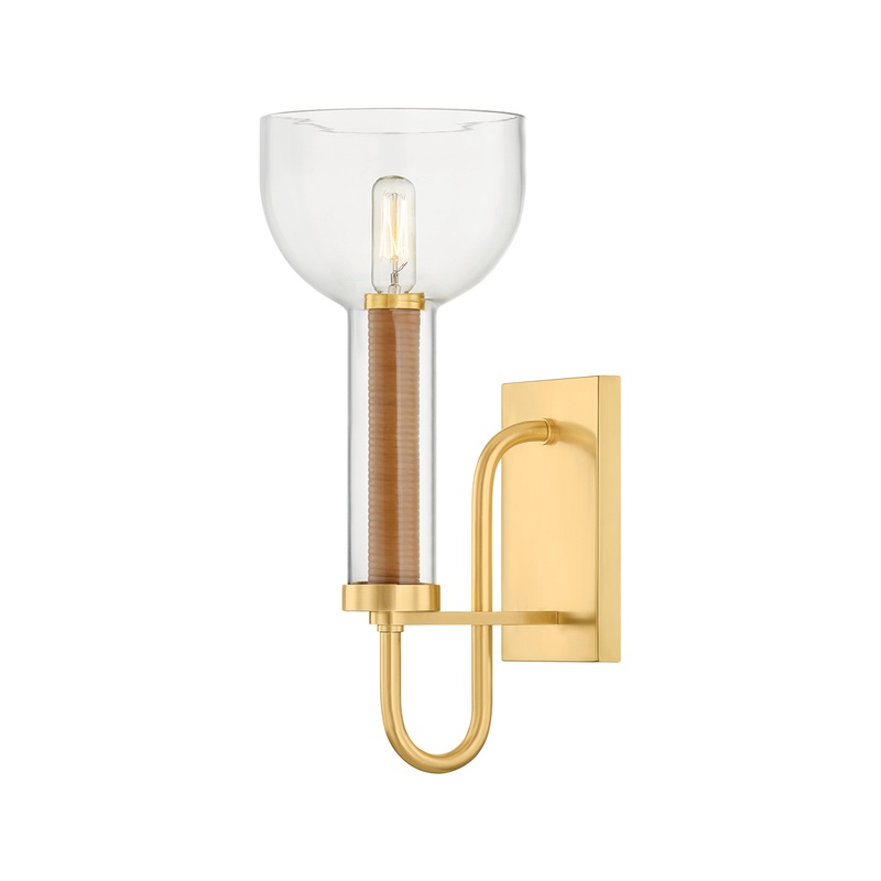 Narrowsburg 1-Light Wall Sconce Aged Brass