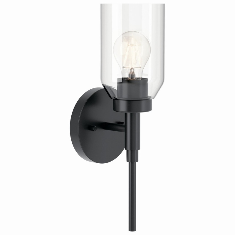 One Light Wall Sconce from the Madden Collection in Black Finish by Kichler